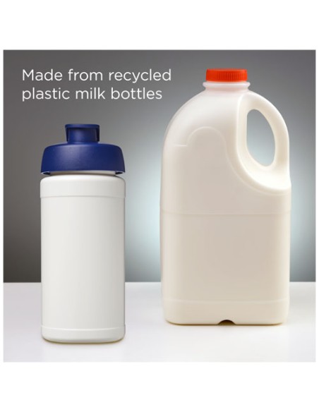 Borraccia sportiva in materiale riciclato con coperchio a scatto da 500 ml Baseline