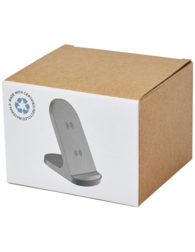 Stazione di ricarica in plastica riciclata RCS a doppia bobina da 15 W Loop