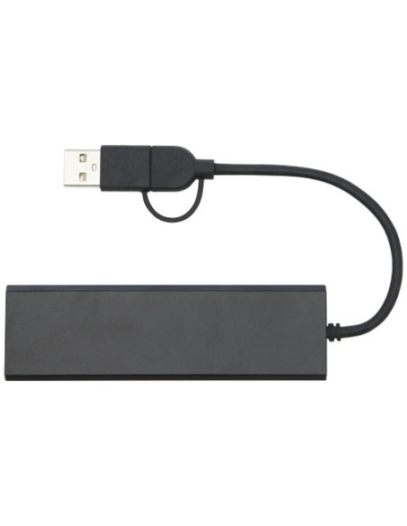 Hub USB 2.0 in alluminio riciclato RCS Rise