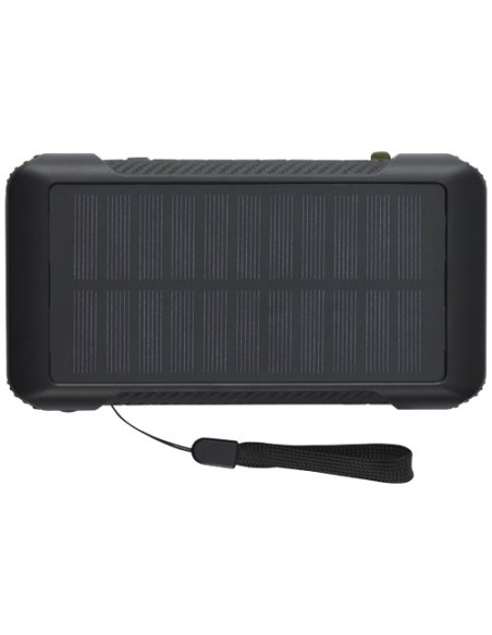 Power bank a dinamo solare in plastica riciclata RCS da 10.000 mAh Soldy 