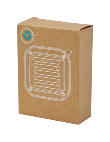 Speaker Bluetooth® IPX5 a ricarica solare in plastica riciclata RCS da 3 W con moschettone Solo 