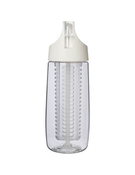 Borraccia sportiva in plastica riciclata da 700 ml con coperchio a scatto e infusore HydroFruit