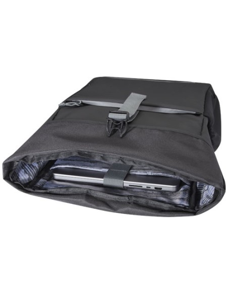 Borsa roll-top per bicicletta impermeabile in materiale riciclato certificato GRS per portatile da 15" Aqua