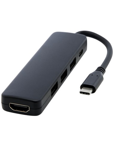 Adattatore multimediale USB 2.0-3.0 con porta HDMI in plastica riciclata certificata RCS Loop