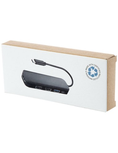 Adattatore multimediale USB 2.0-3.0 con porta HDMI in plastica riciclata certificata RCS Loop