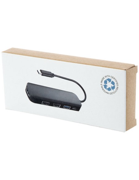 Adattatore multimediale USB 2.0-3.0 con porta HDMI in plastica riciclata certificata RCS Loop