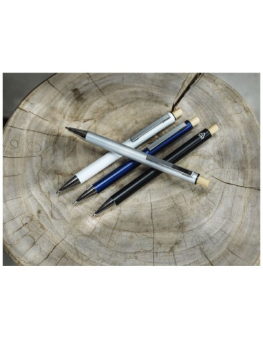 Penna a sfera in alluminio riciclato Cyrus (inchiostro nero)