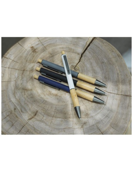 Penna a sfera in alluminio riciclato Darius (inchiostro nero)