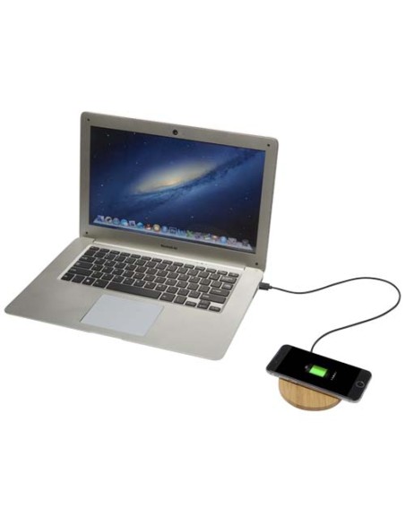 Stazione di ricarica wireless in bambù da 15 W Essence