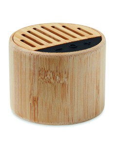 Speaker wireless tondo in bambù