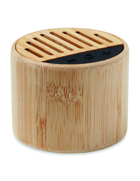 Speaker wireless tondo in bambù