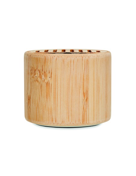 Speaker wireless tondo in bambù