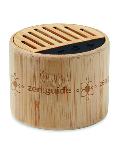 Speaker wireless tondo in bambù