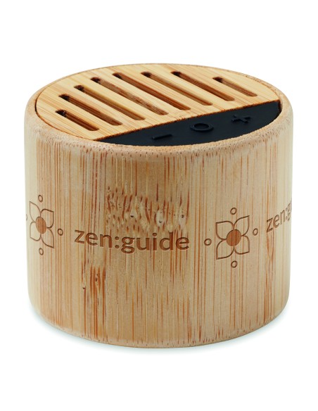 Speaker wireless tondo in bambù