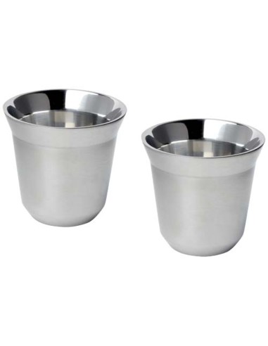  Set di tazze per caffè espresso in acciaio inossidabile certificato RCS da 80 ml Duo 