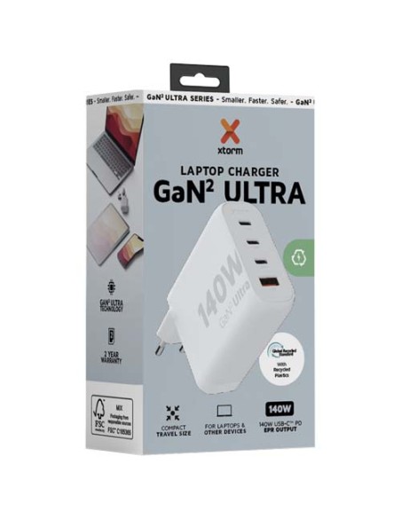 Caricabatterie da parete da 140 W Xtorm XEC140 GaN² Ultra