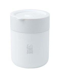 Bicchiere in ceramica con involucro in silicone e coperchio in plastica da 330 ml Java