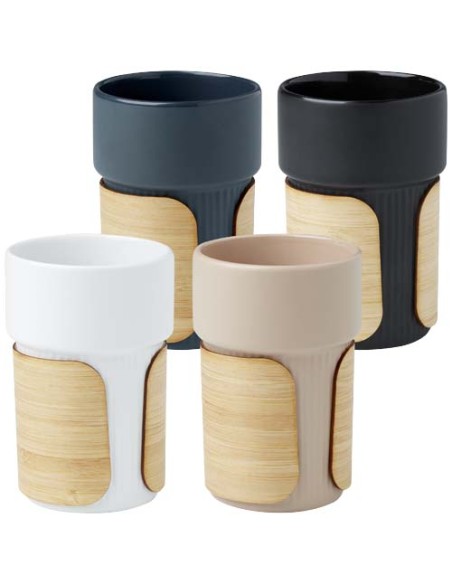 Bicchiere con custodia in bambù da 340 ml Fika