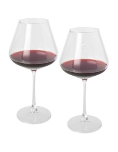 Set da 2 bicchieri da vino in vetro Rosso 