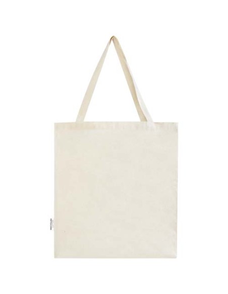 Tote bag a soffietto in cotone riciclato certificato GRS da 140 g/m² Madras - 12L