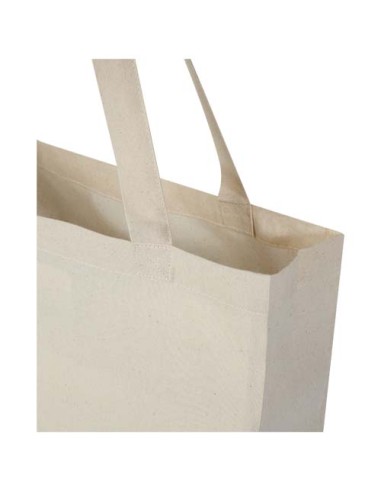 Tote bag a soffietto in cotone riciclato certificato GRS da 140 g/m² Madras - 12L