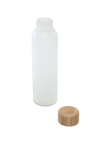 Bottiglia in vetro a calce sodata opaco con coperchio in bambù da 500 ml Lume  