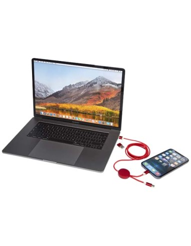 Cavo 5-in-1 in alluminio e plastica riciclata da 150 cm per la sincronizzazione dei dati e la ricarica rapida da 27 W Alasia