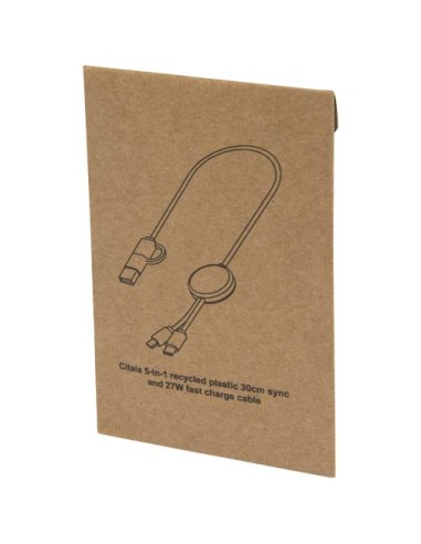 Cavo 5-in-1 in plastica riciclata da 30 cm per la sincronizzazione dei dati e la ricarica rapida da 27 W Citala