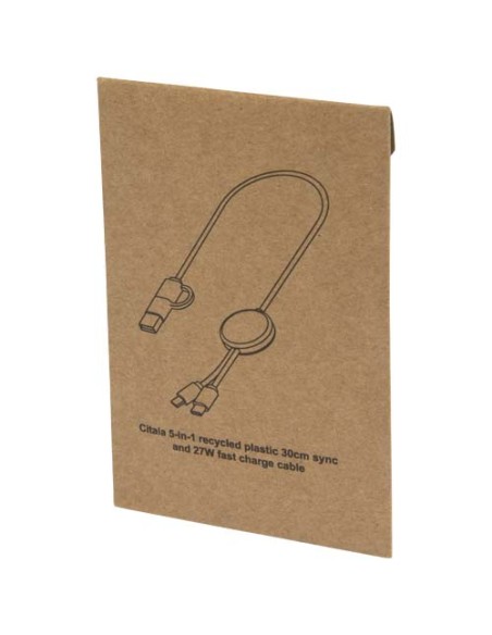 Cavo 5-in-1 in plastica riciclata da 30 cm per la sincronizzazione dei dati e la ricarica rapida da 27 W Citala