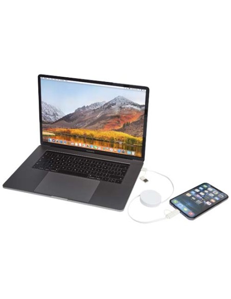 Cavo 5-in-1 in plastica riciclata retrattile da 90 cm per la sincronizzazione dei dati e la ricarica rapida da 40 W Citala