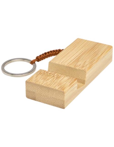 Supporto per telefono in bambù con portachiavi Bosona