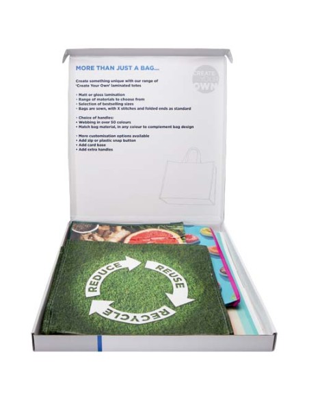 Confezione di borse tote laminate assortite