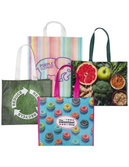 Confezione di borse tote laminate assortite