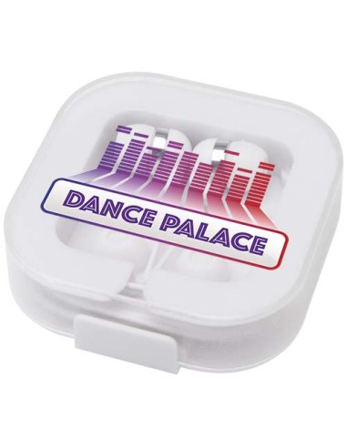 Auricolari tipo C cablati con astuccio in plastica riciclata Dofida