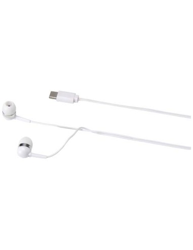 Auricolari tipo C cablati con astuccio in plastica riciclata Dofida