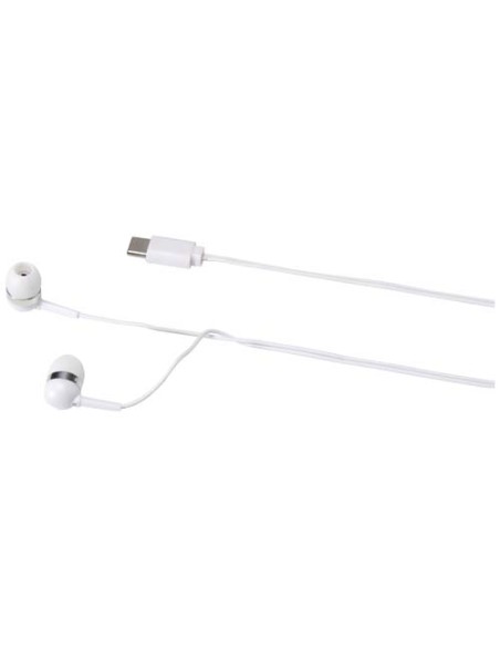 Auricolari tipo C cablati con astuccio in plastica riciclata Dofida