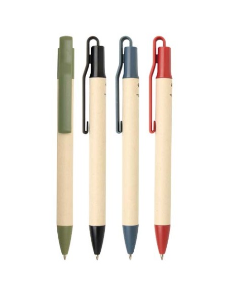 Penna a sfera in carta a base di canna da zucchero (inchiostro blu) Liliana