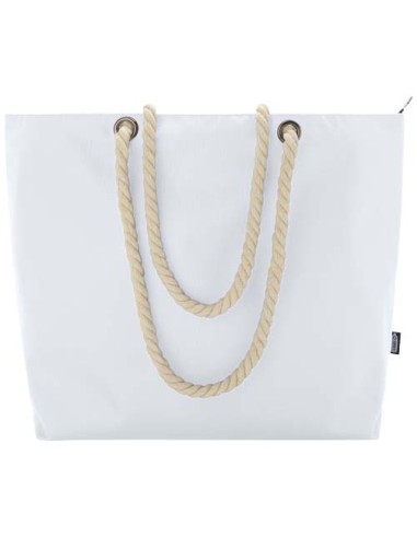 Tote bag termica da spiaggia in materiale riciclato certificato GRS con manici in corda Panama - 23L