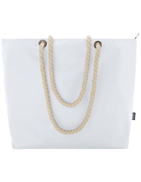 Tote bag termica da spiaggia in materiale riciclato certificato GRS con manici in corda Panama - 23L