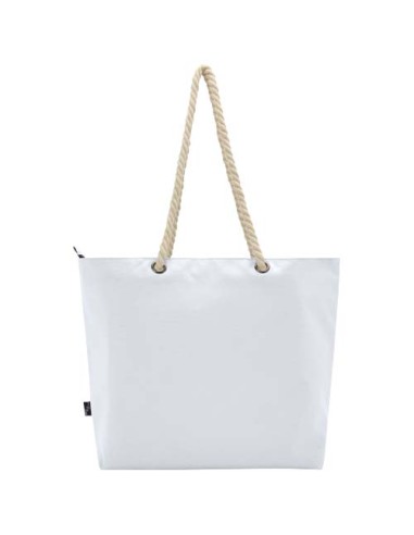 Tote bag termica da spiaggia in materiale riciclato certificato GRS con manici in corda Panama - 23L