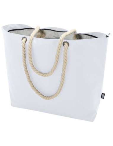 Tote bag termica da spiaggia in materiale riciclato certificato GRS con manici in corda Panama - 23L