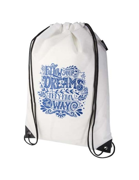 Borsa con coulisse in tessuto non tessuto riciclato certificato GRS Evergreen - 5L