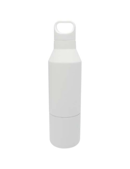 Borraccia termica da 600 ml in acciaio inox riciclato certificato RCS con tazza da 300 ml Odessy