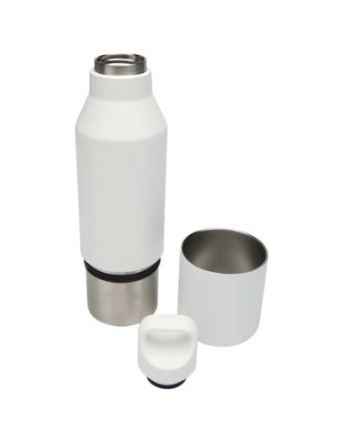 Borraccia termica da 600 ml in acciaio inox riciclato certificato RCS con tazza da 300 ml Odessy