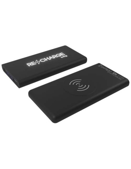 Power bank wireless luminoso in gomma da 10.000 mAh SCX.design P40