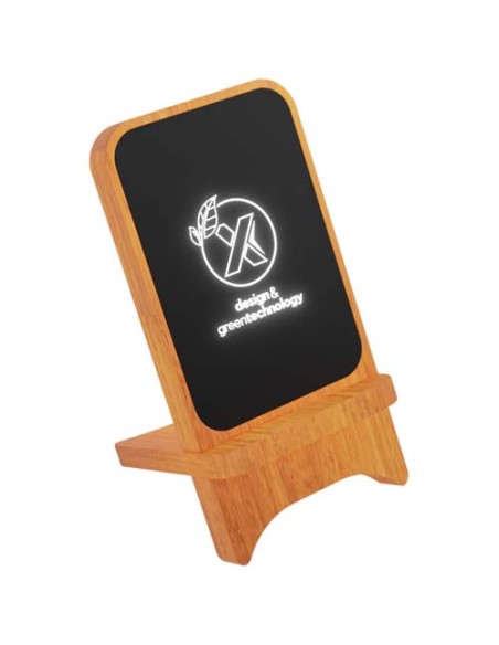 Supporto in legno wireless, luminoso, da 15 W SCX.design W16