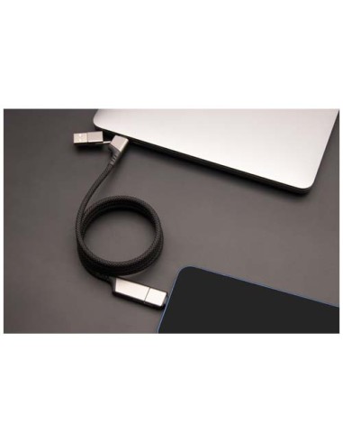 Cavo di ricarica magnetico ultraveloce 4 in 1 in PET riciclato da 100 W SCX.design C52 