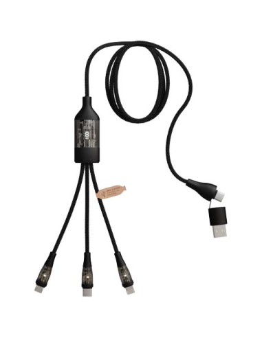 Cavo di ricarica rapida 5 in 1 da 100 W/5 A con display digitale SCX.design C50