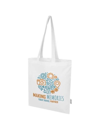 Tote bag in cotone riciclato certificato GRS da 140 g/m² Madras Blend - 7L