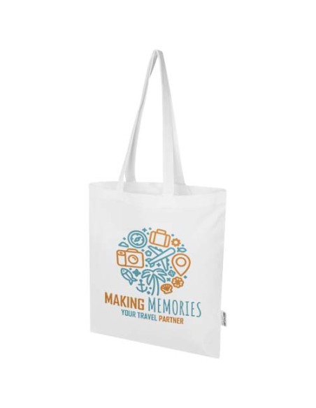 Tote bag in cotone riciclato certificato GRS da 140 g/m² Madras Blend - 7L